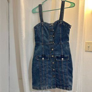 H&M Denim Button up dress Size Small